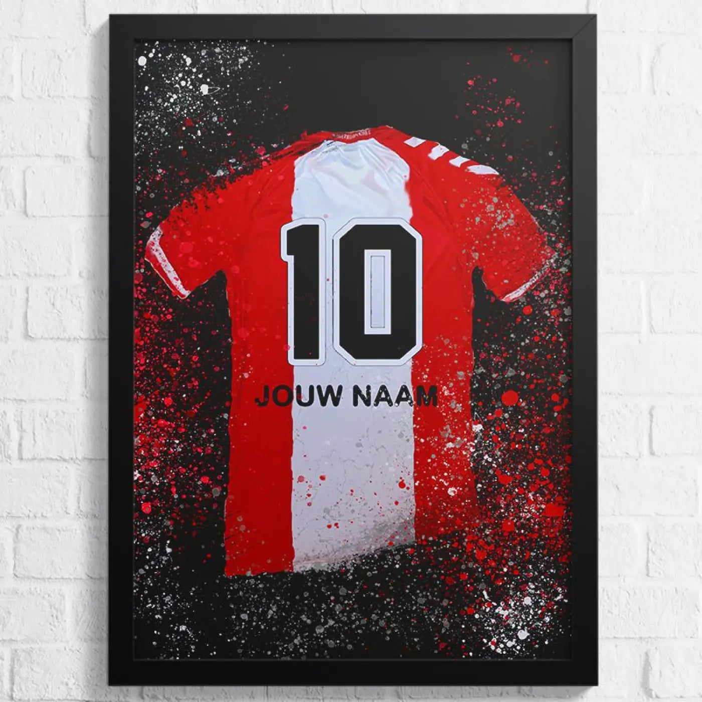Emmen Shirt - Voetbal Poster - Wanddecoratie - Poster A2 (43x61cm) - Voetbalposters