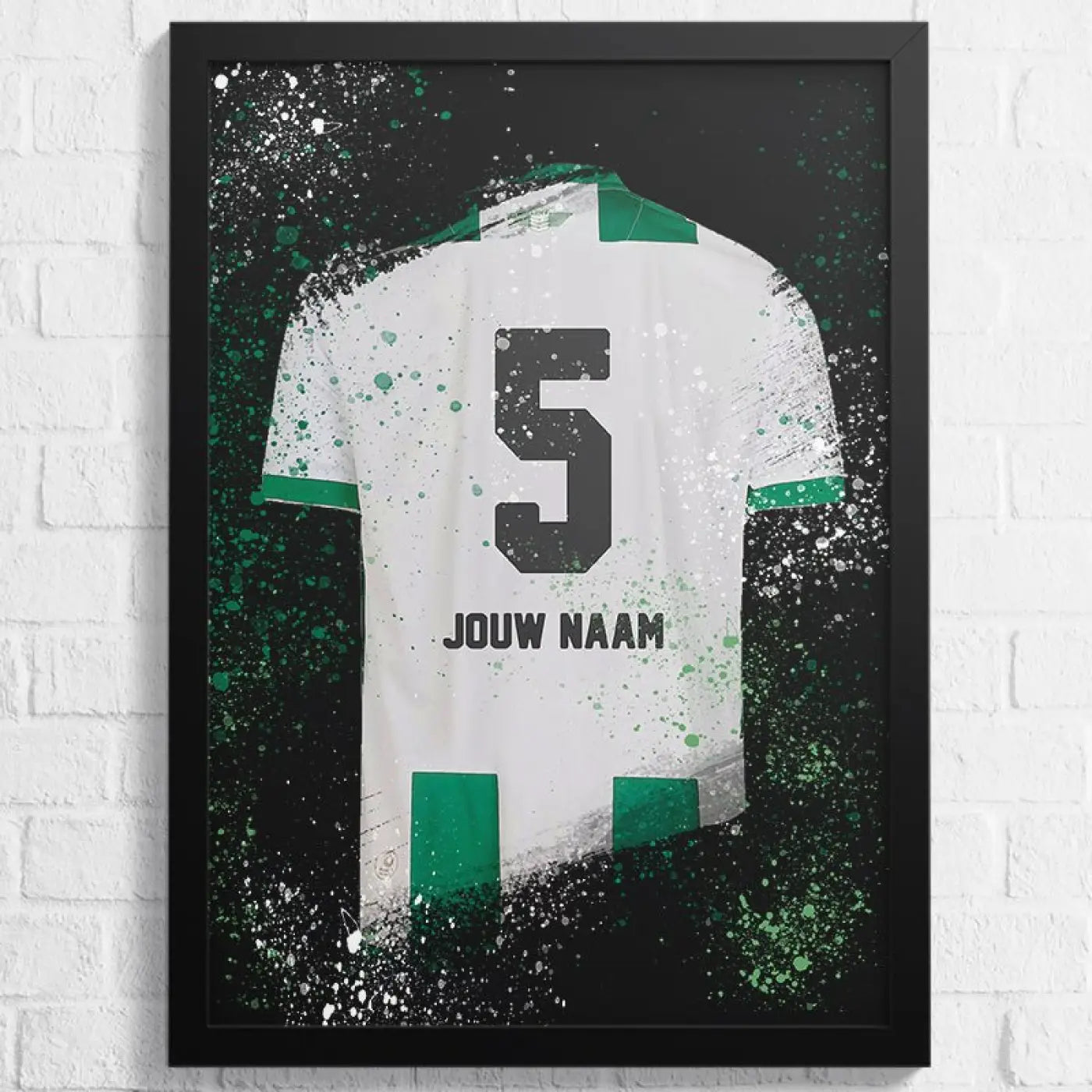 FC Groningen voetbalposter met shirt wanddecoratie