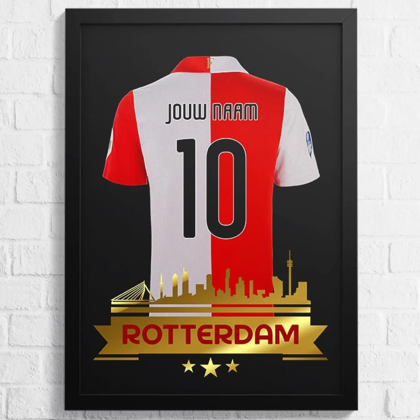 Feyenoord voetbalposter met shirt wanddecoratie