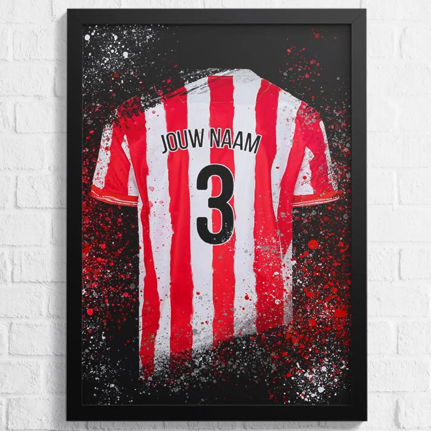 Sparta Rotterdam voetbalposter met shirt wanddecoratie
