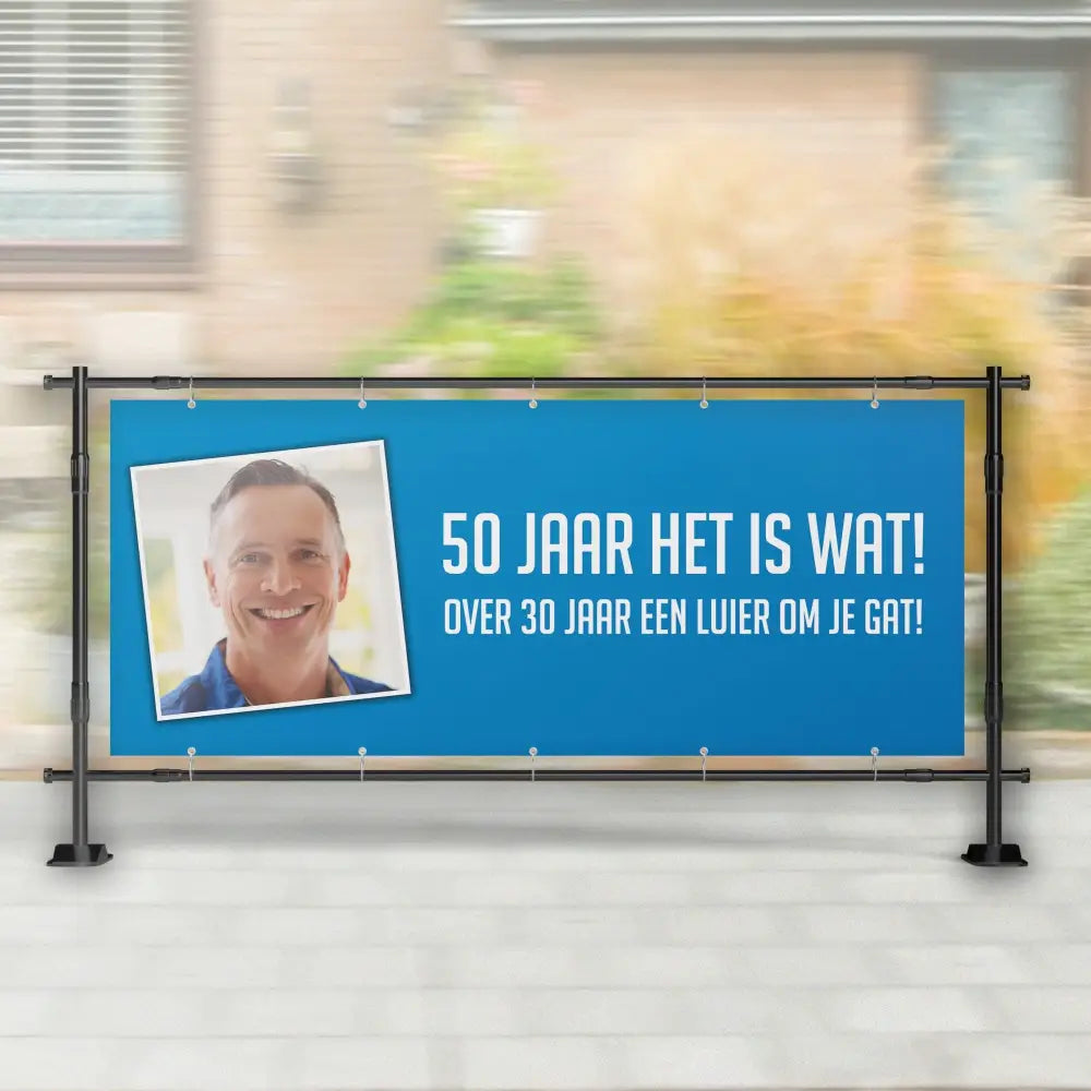 Spandoek Abraham | 50 Jaar het is wat! - spandoeken