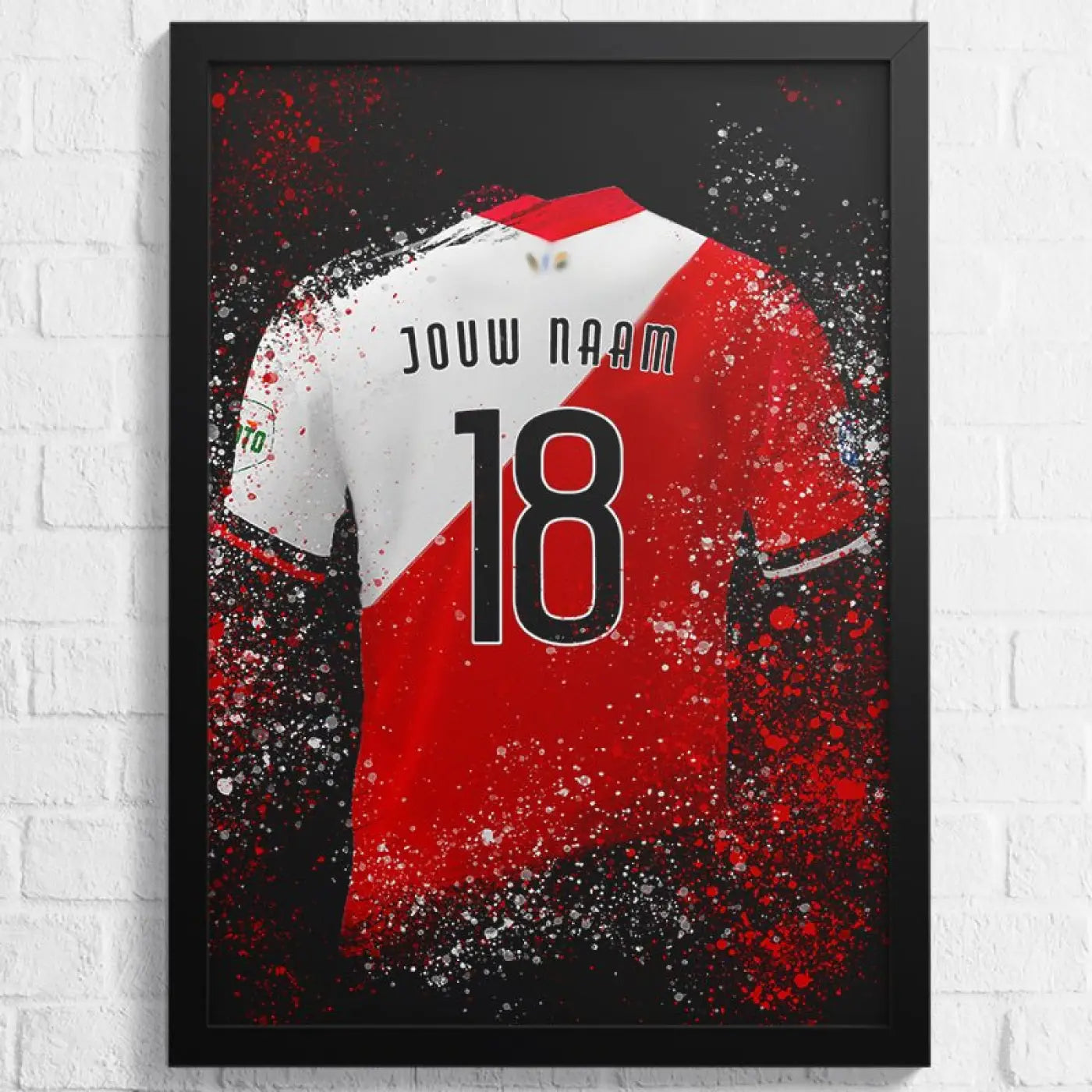 FC Utrecht voetbalposter met shirt wanddecoratie