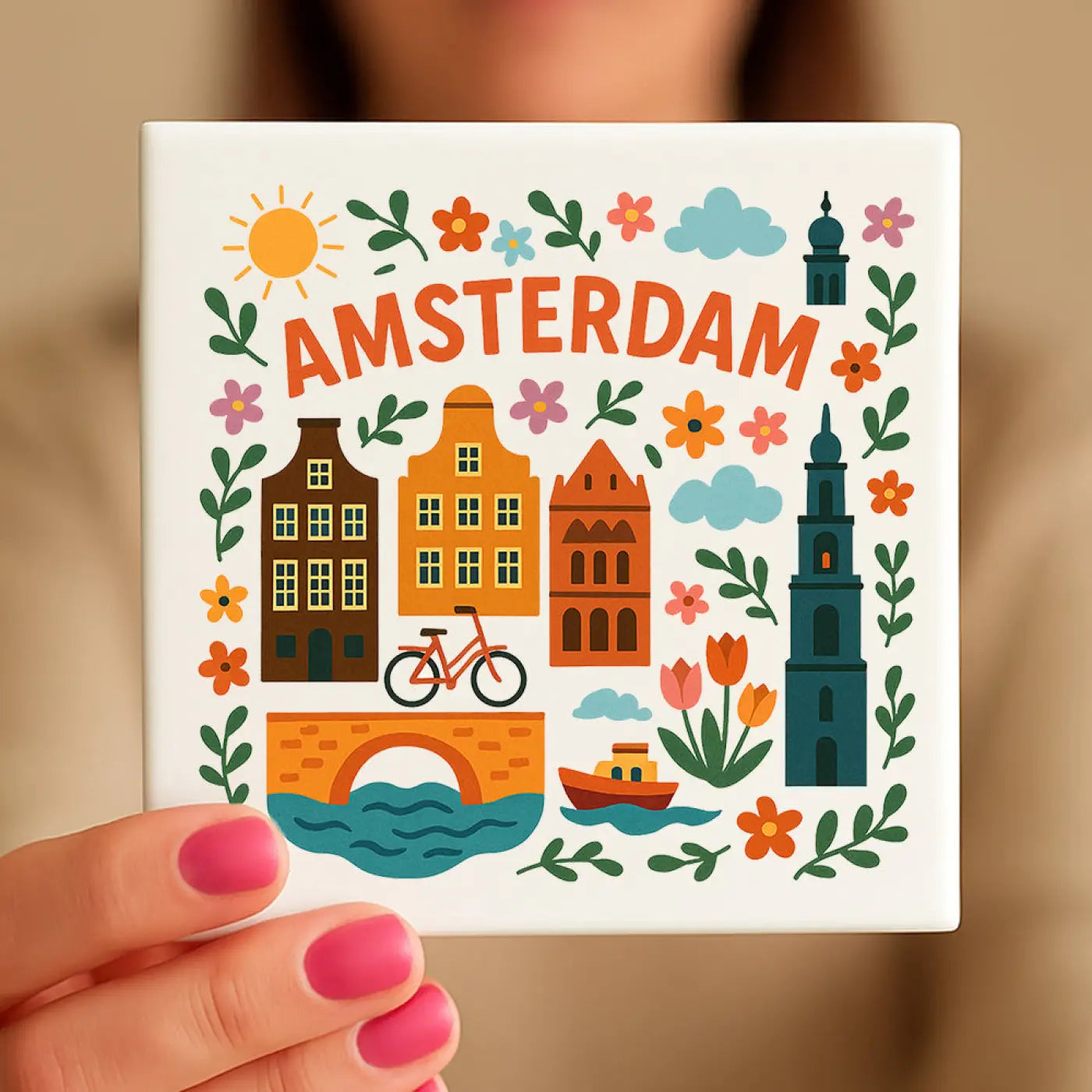 Amsterdam Cadeau Tegeltje - Tegeltjes