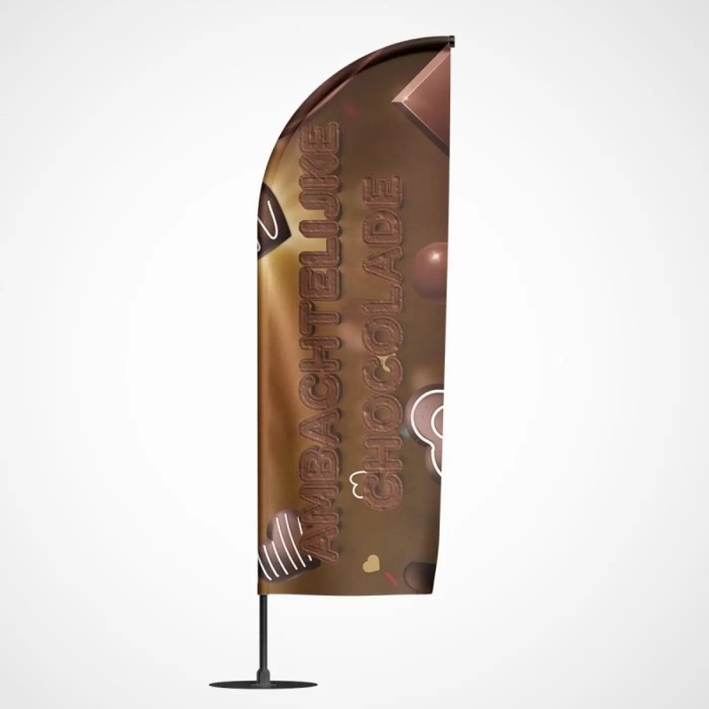 Beachvlag Chocolade - Klein - 80x220 cm - Beachvlag