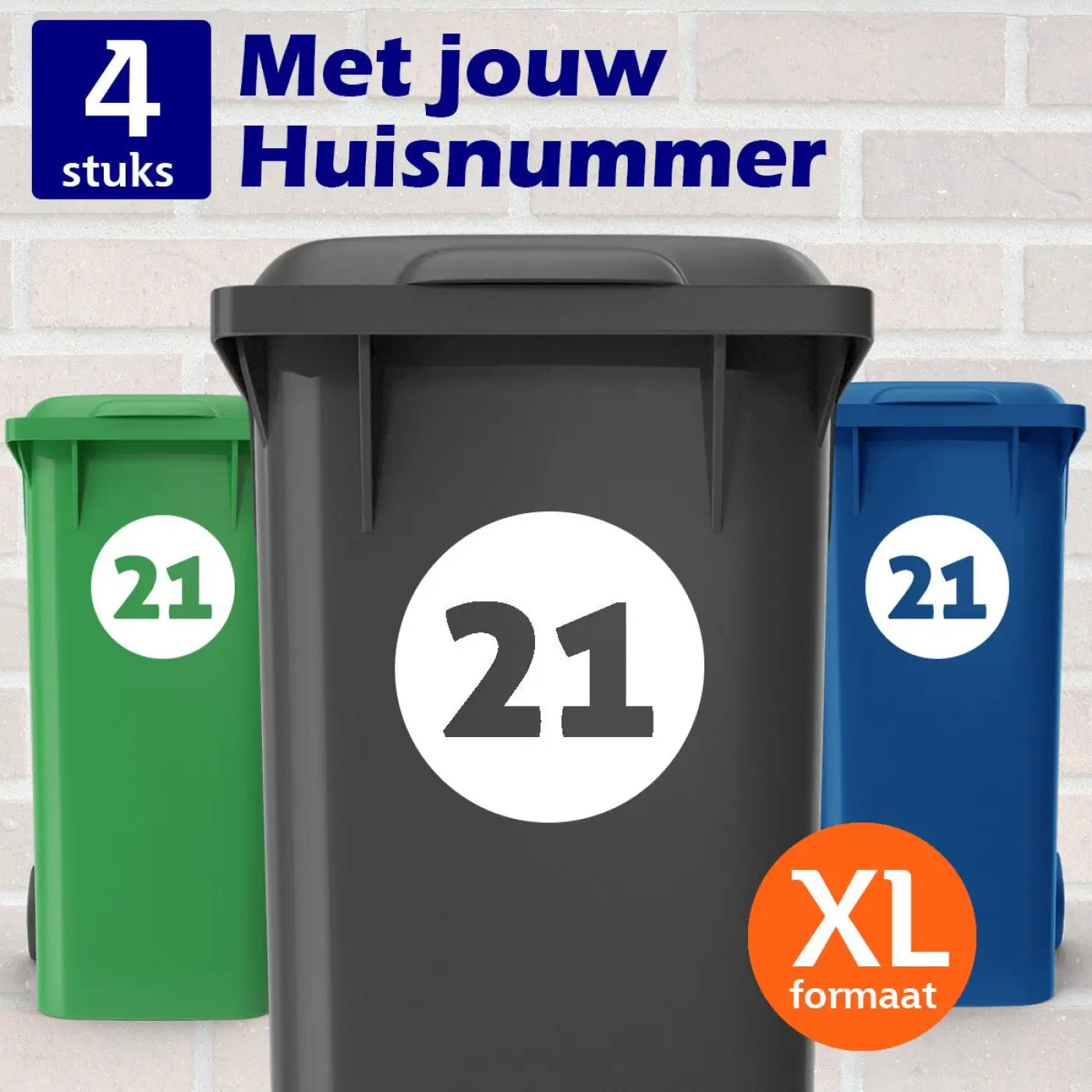 Container Stickers XL - Rondje dicht - Kliko stickers - Kleurmedia Container Stickers XL - Rondje - Kliko stickers Containerstickers