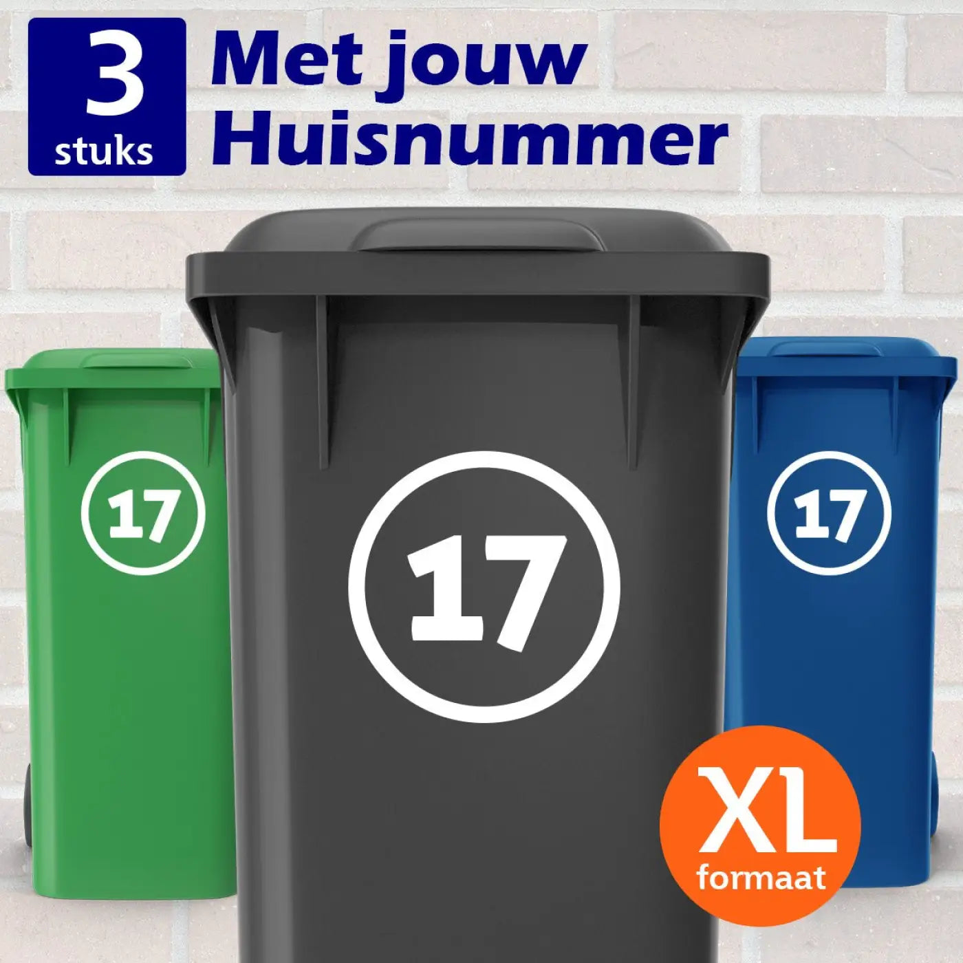 Container Stickers XL - Rondje - Kliko stickers - Kleurmedia container sticker, container stickers, kliko klikosticker Containerstickers