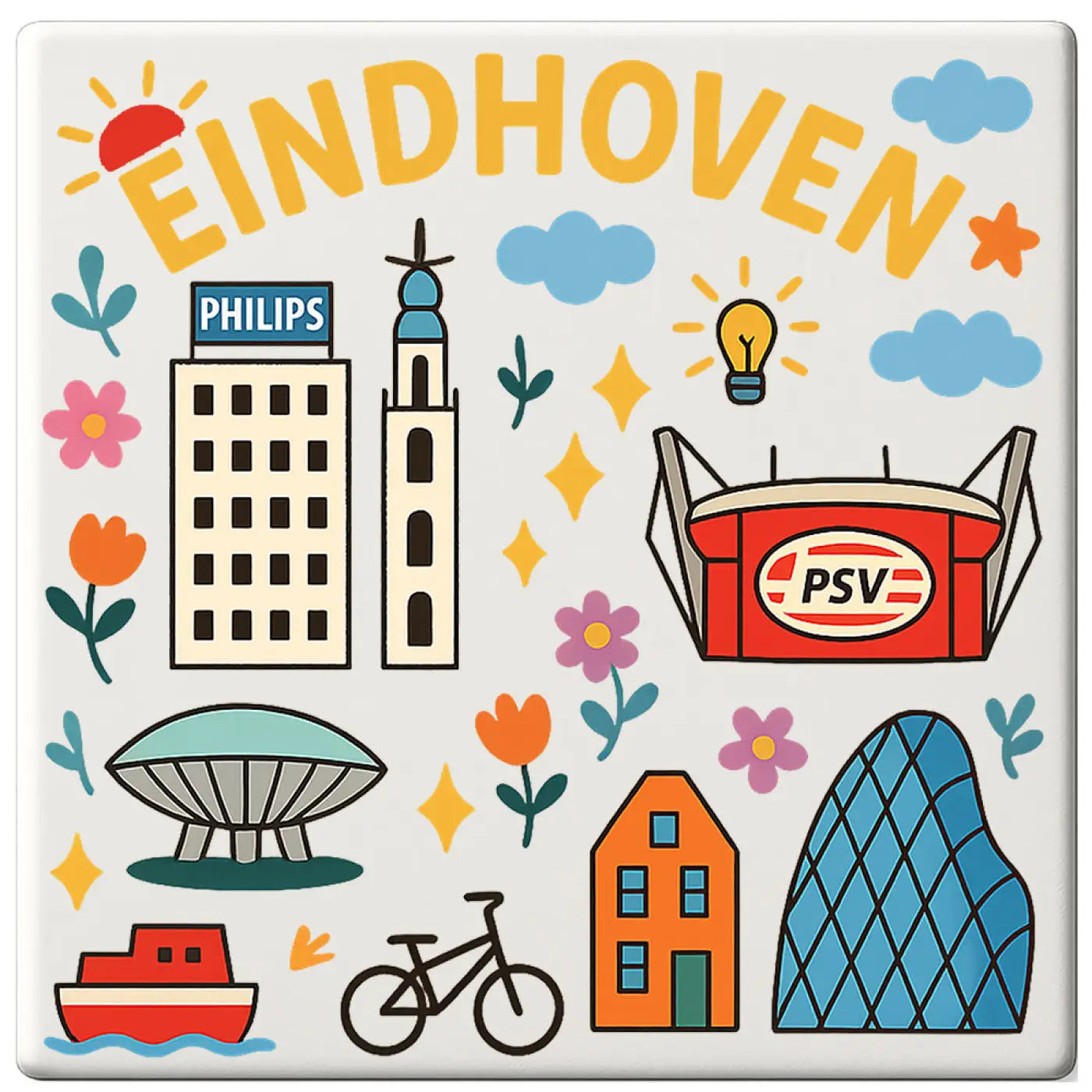 Eindhoven Cadeau Tegeltje - Tegeltjes