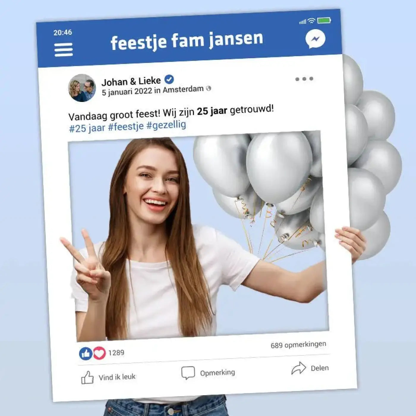 Foto Frame Dibond -Facebook - Fotoframes