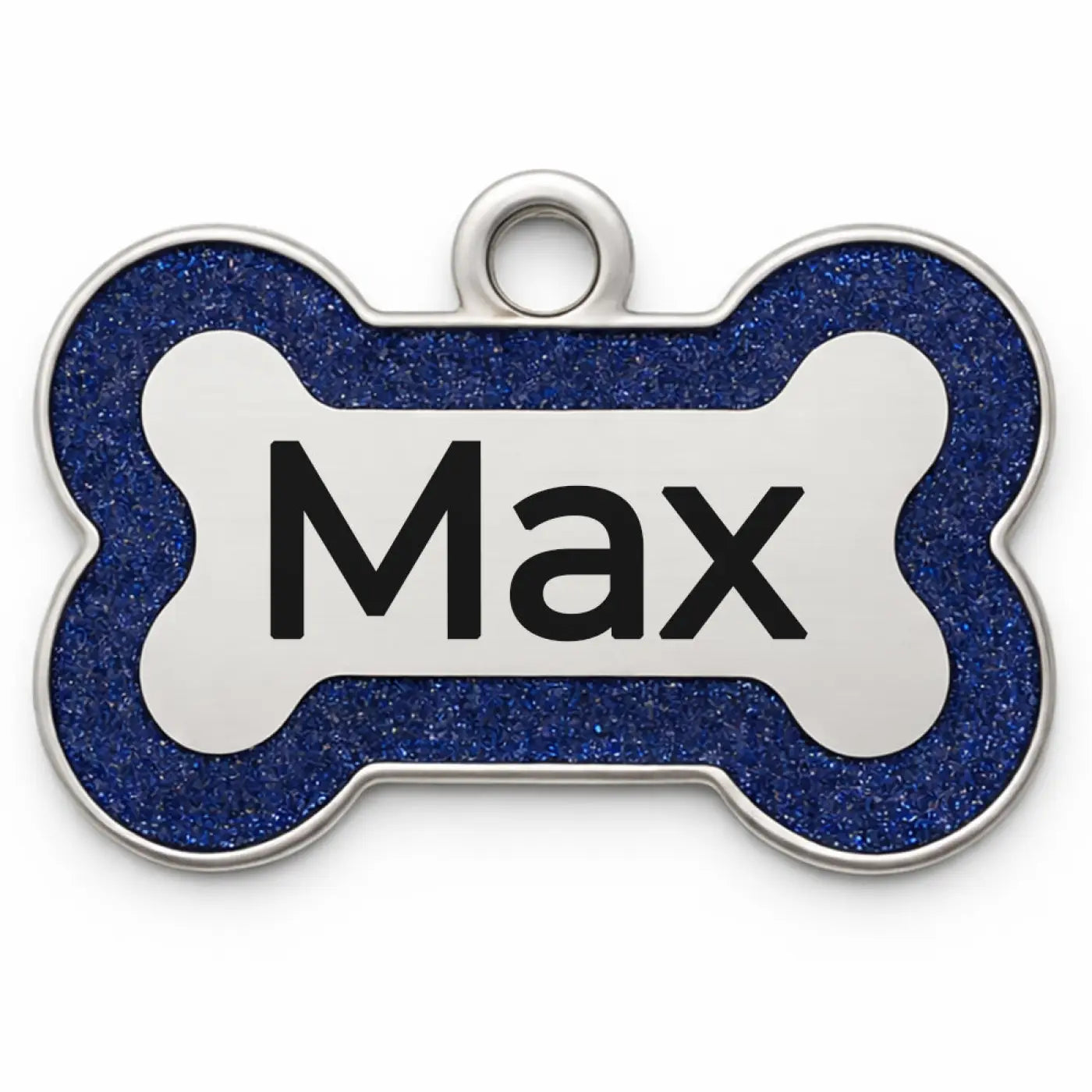 Hondenpenning Glitter Blauw