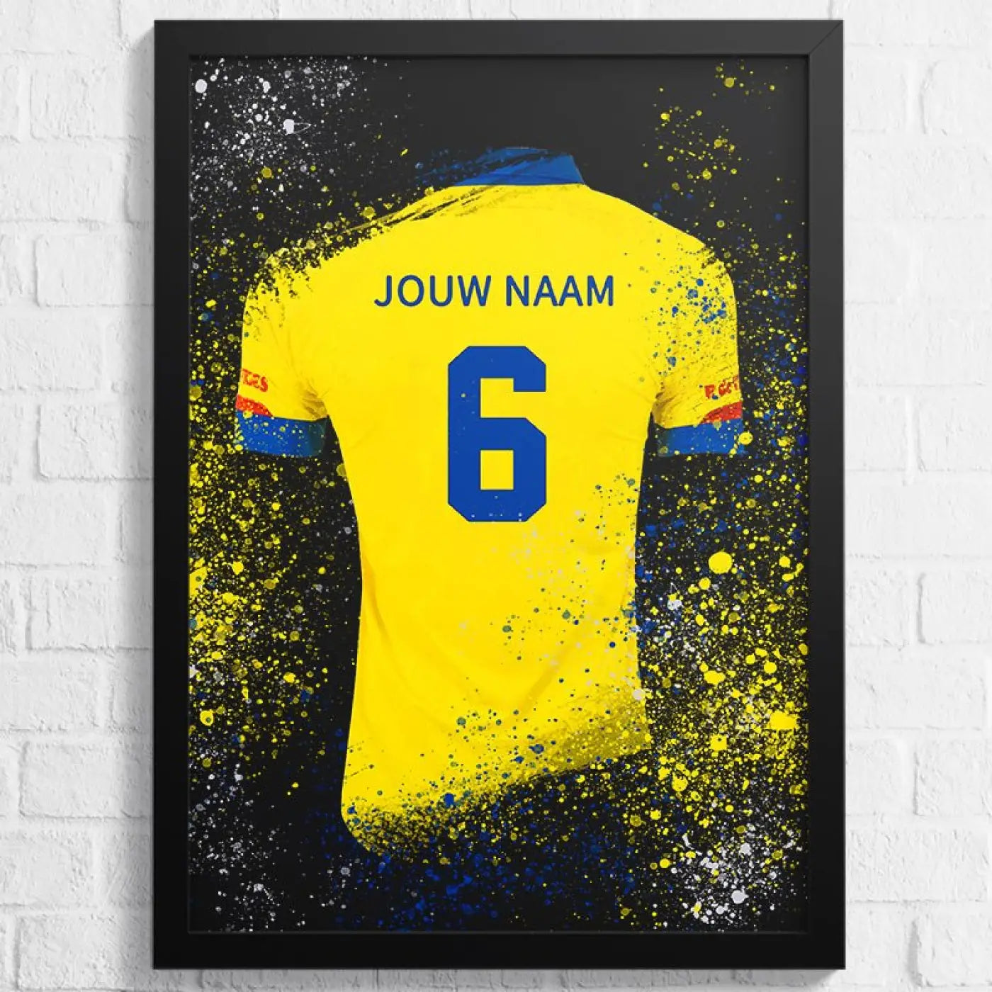 Leeuwarden Shirt - Voetbal Poster - Wanddecoratie - Poster A2 (43x61cm) - Voetbalposters