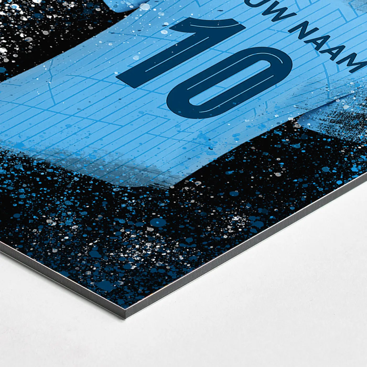 Manchester City Shirt - Voetbal Poster - Wanddecoratie - Dibond Bord (50x70cm) - Voetbalposters