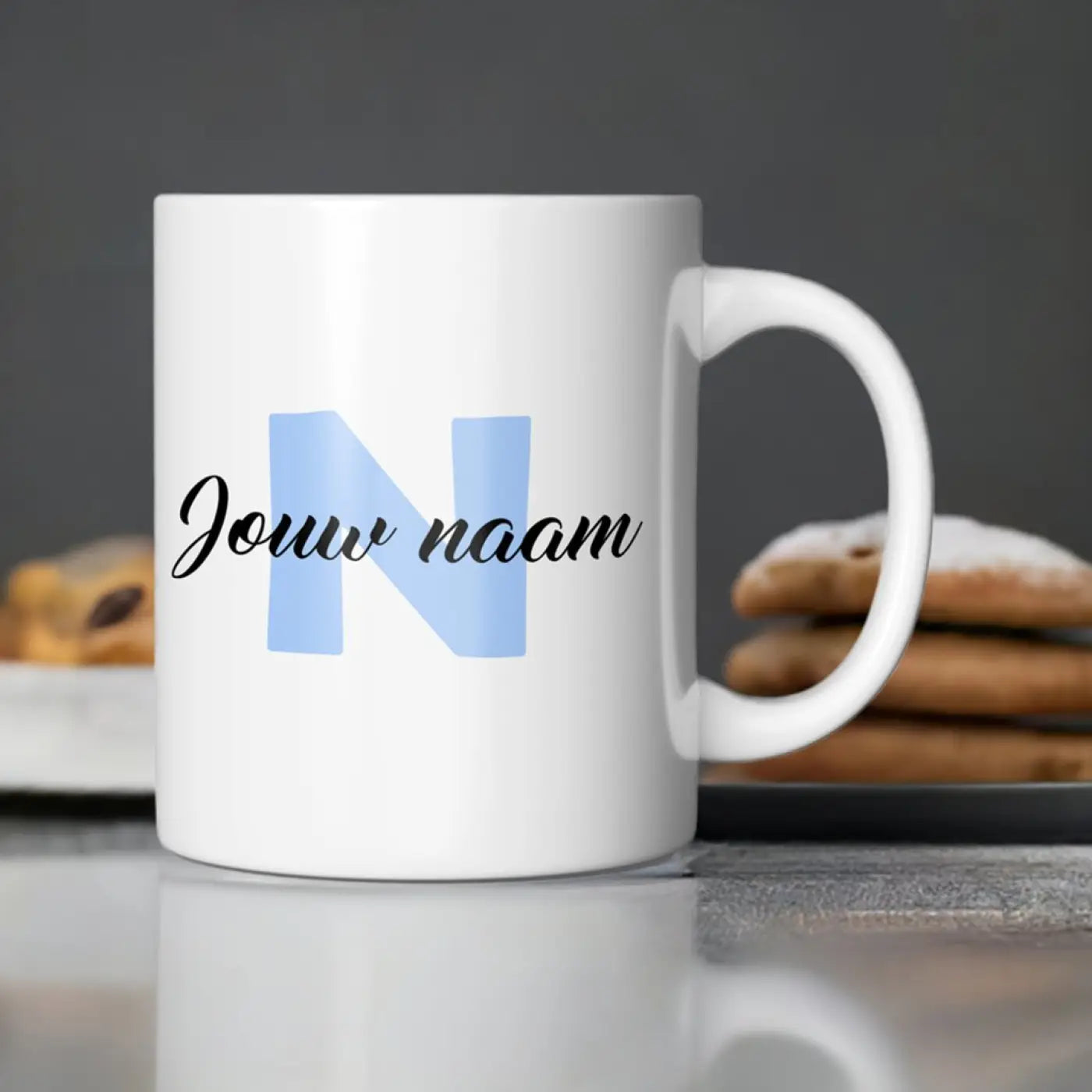 Naam Mok met Letter en Naam - 350ml
