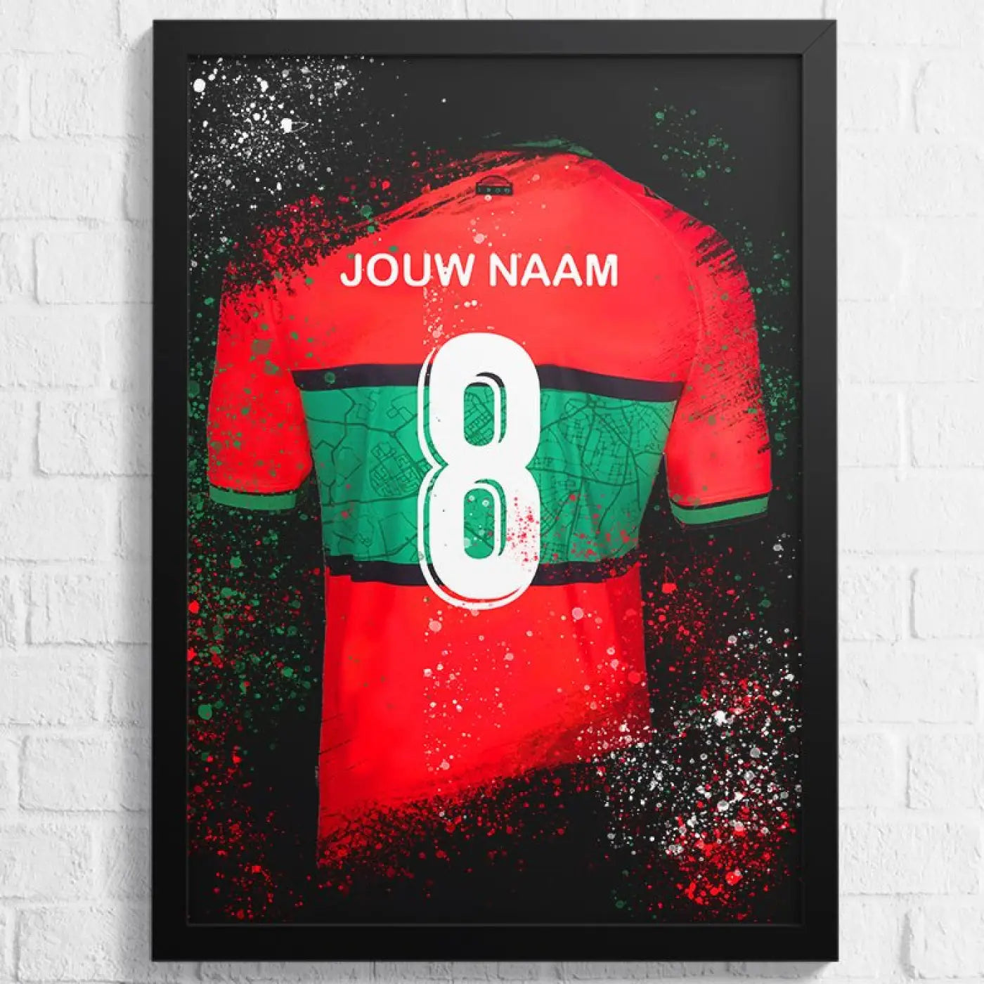 NEC Nijmegen voetbalposter met shirt wanddecoratie