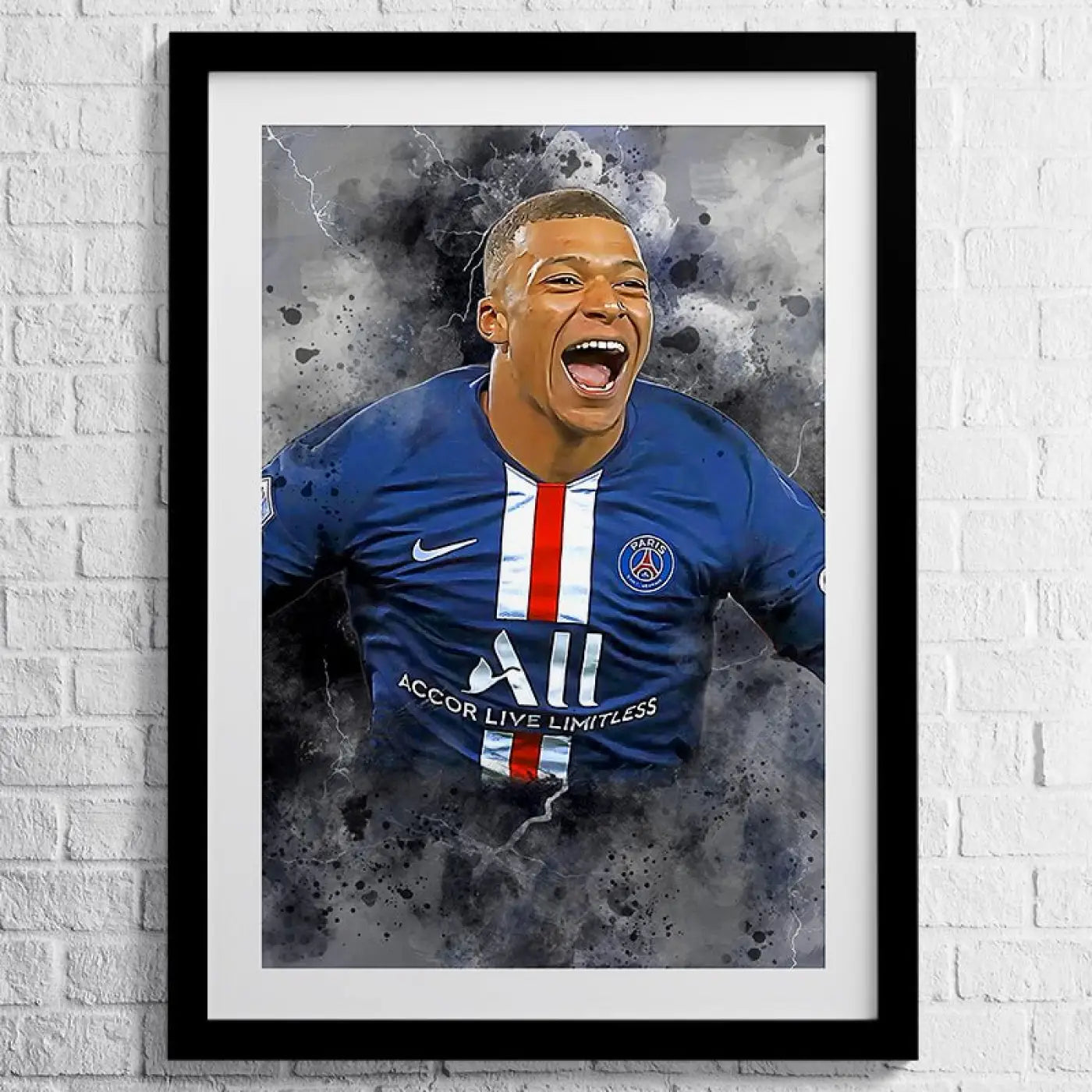 Poster: Poster Kylian Mbappé PSG - Paris Saint German (wandposter) – Kleurmedia®