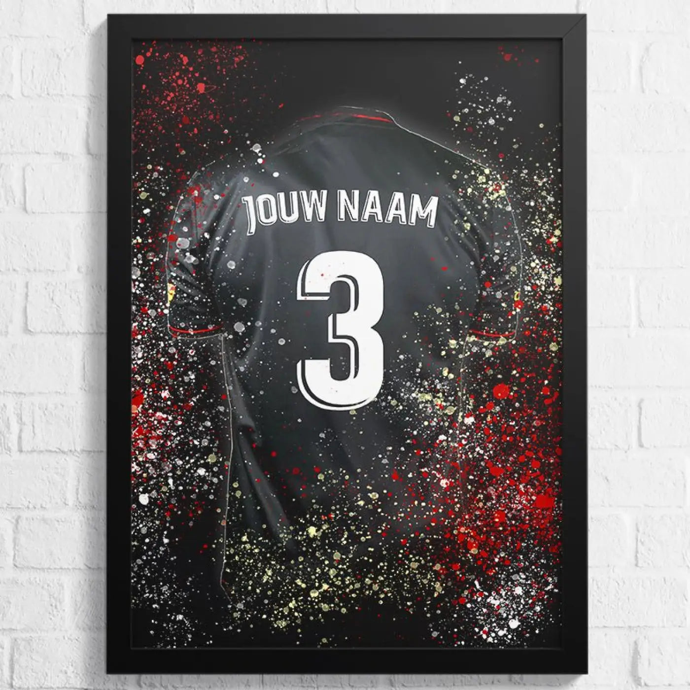 Rotterdam Shirt - Voetbal Poster - Wanddecoratie - Poster A2 (43x61cm) - Voetbalposters