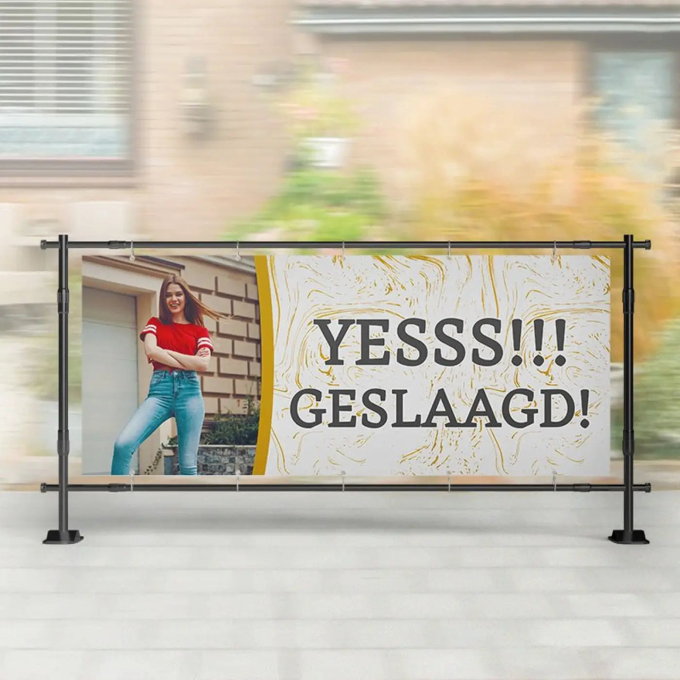 Spandoek Geslaagd | Yess! Geslaagd met Foto - spandoeken