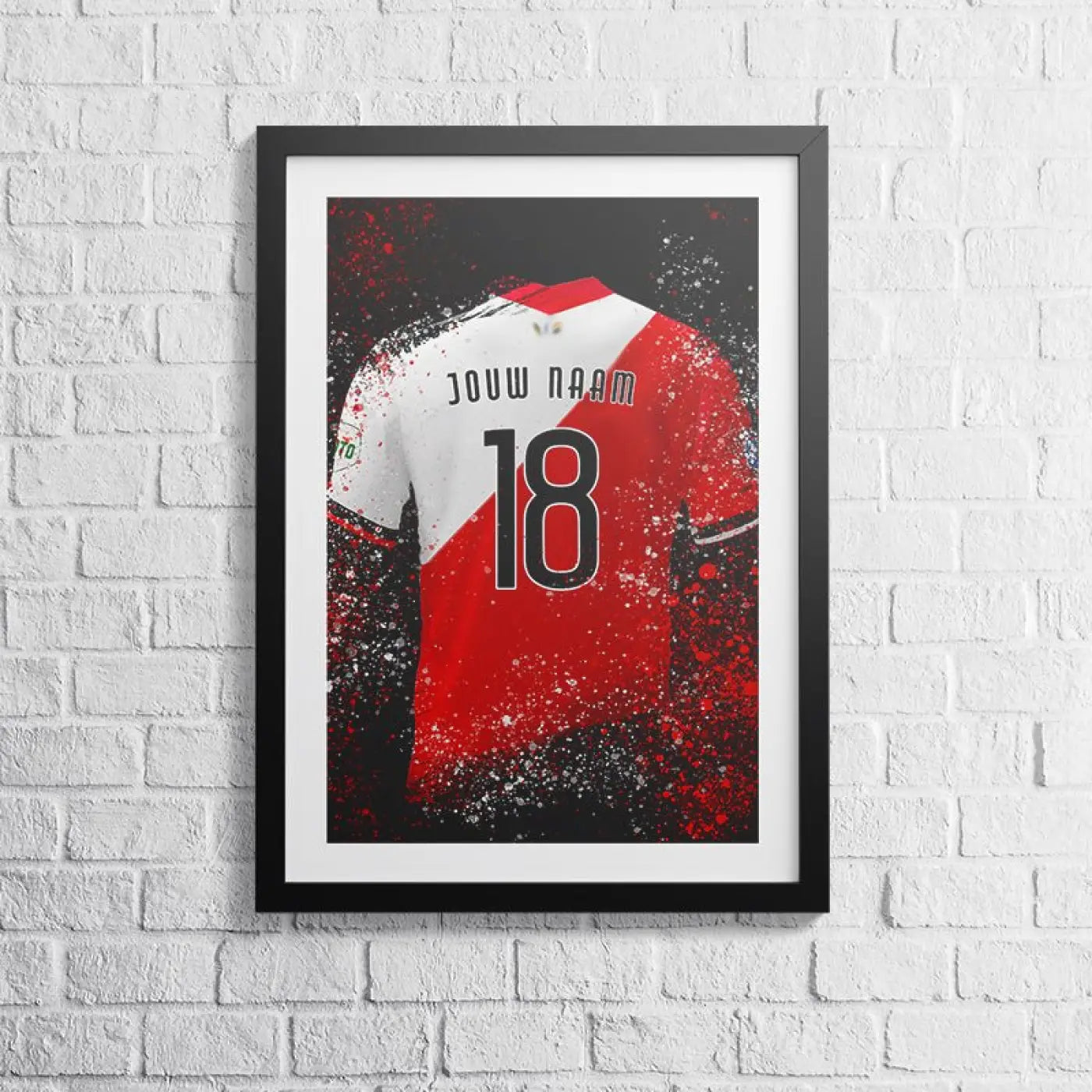 FC Utrecht voetbalposter met shirt wanddecoratie