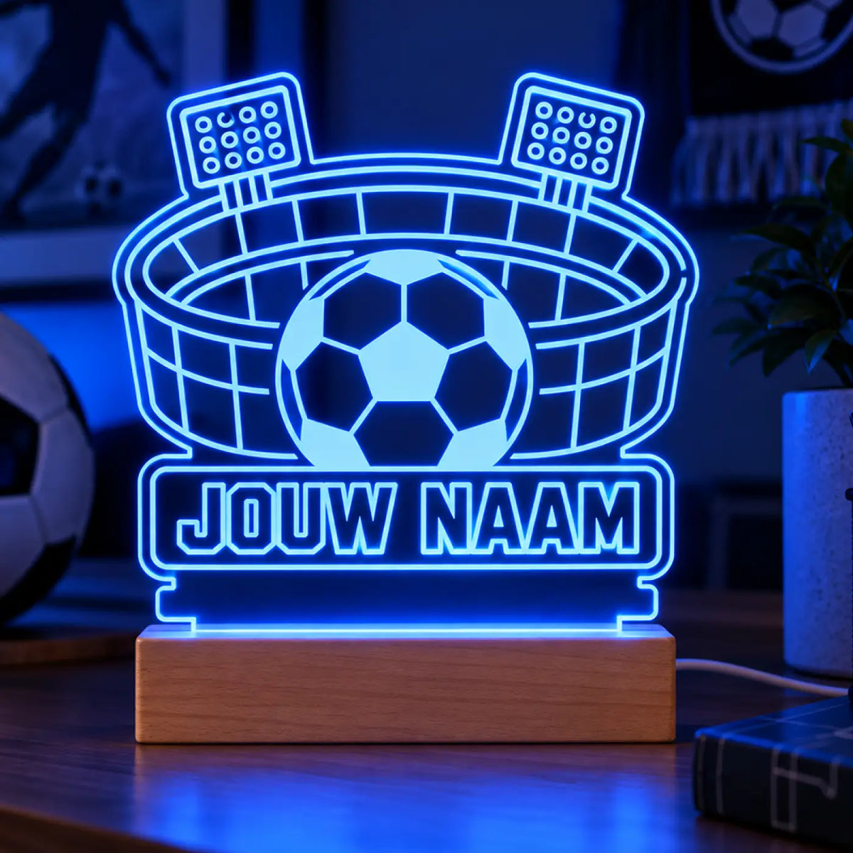 Voetbal LED Lamp met Naam - Stadion