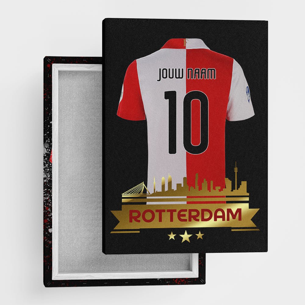 Feyenoord voetbalposter met shirt wanddecoratie